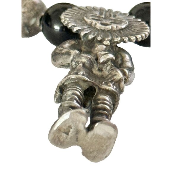 Vintage Sterling Silver Native American Bead Necklace With Sun Kachina Pendant - Picture 7 of 10